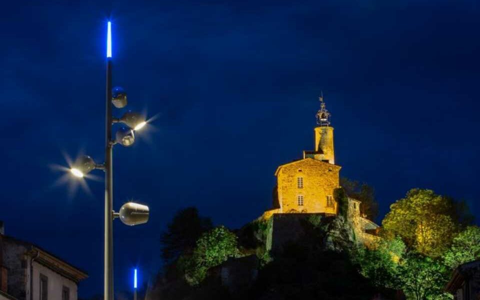 Mise en lumière du château du Marchidial à Champeix