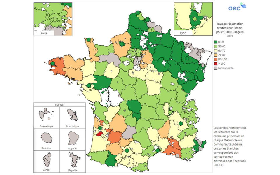 Ratio de réclamations traitées par Enedis